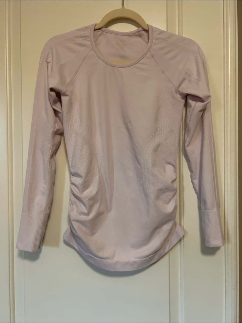🫄🐣🍼Athleta Baby Pink Maternity Long Sleeve Activewear Top 🐣🍼🫄🏽